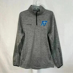 Bauer Sweater Sweatshirt Pullover Quarter Zip Mens Size‎ XL Gray